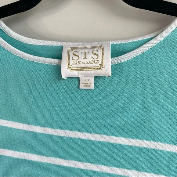 Sail by Sable striped blue long sleeves mini dress size‎ XS tuckernuck preppy - Picture 5 of 6